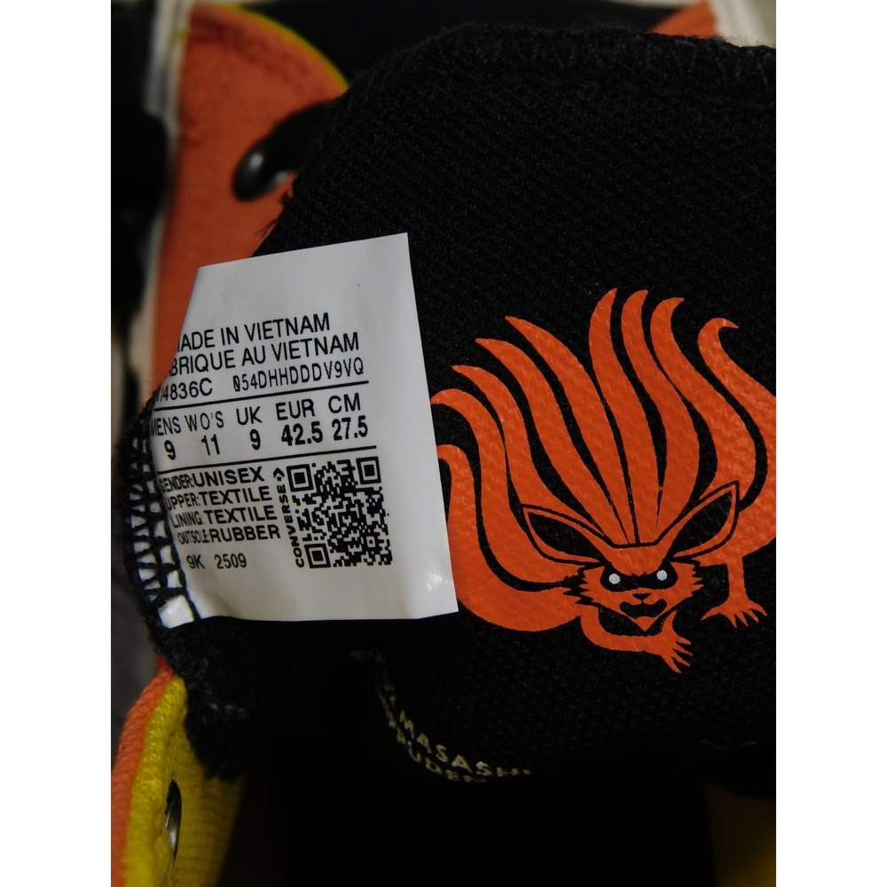 Converse Naruto Shippuden Chuck Taylor All Star Hi A14836C Shoe Sneaker Mens 9 - Picture 9 of 11